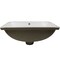 Novatto Rectangular Undermount White Porcelain Sink with Chrome Drain Set NP-U193906CH - alternate 3